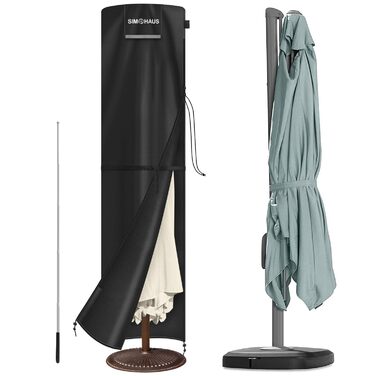 Захисний чохол для парасольки 4м, чохол для парасольки-маркізи, захисний чохол для парасольки до 400 см Ø, чохол для подвійних парасольок, анти-UV, Oxford Fabric, 280x70/70 см