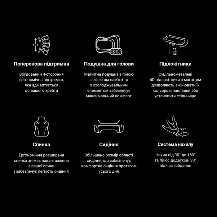 Крісло ігрове Anda Seat Kaiser 3 Black Fabric Size XL