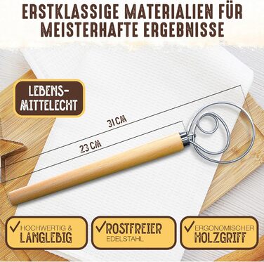 Форма для випікання хліба з чавуну Gusseisen 26 см з кришкою, для випікання та тушкування, сумісна з духовкою, Dutch Oven