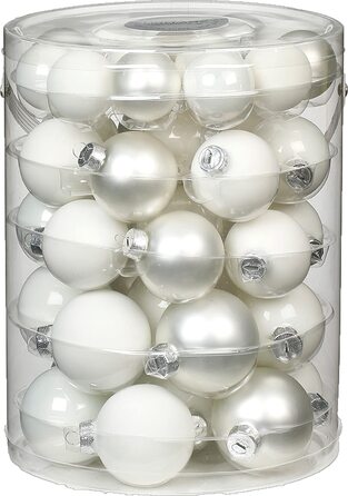 Скляні ялинкові кулі 4,5,6 см Just White-Mix (білий) набір / / Різдвяні кулі ялинкові прикраси ялинкові кулі ялинкові прикраси, 44