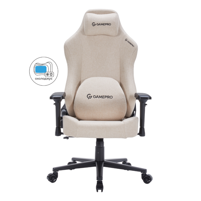 Крісло ігрове GamePro FGC750G Fabric Beige
