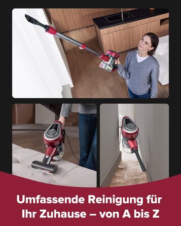 Ручний пилосос Vexilar C8 з кабелем - 600W, 60kPa, 7м кабель, безперешкодна щітка для підлоги, 1.5L безмішковий контейнер для твердих поверхонь, килимів та шерсті тварин