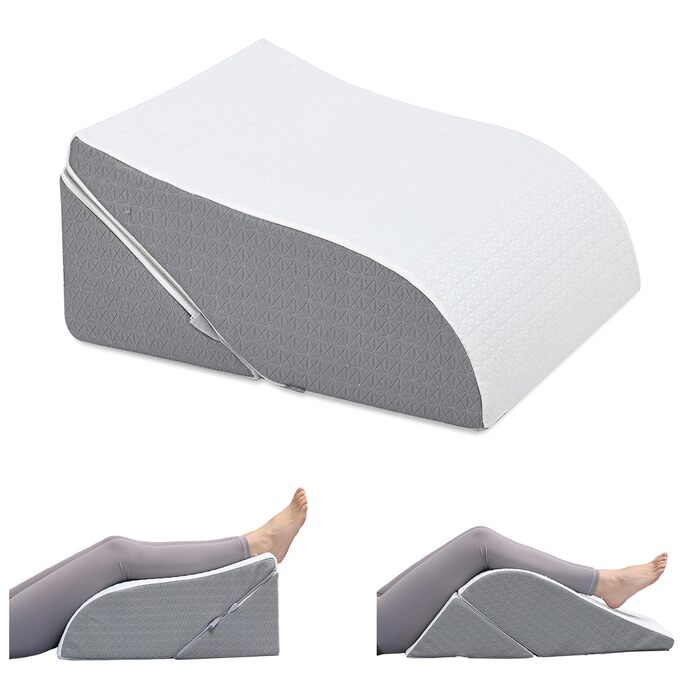 Подушка для ніг та колін 2-в-1 HAVARGO — ортопедичний підйомник для ніг із пінополіуретану для зняття набряків та покращення кровообігу, регульована висота