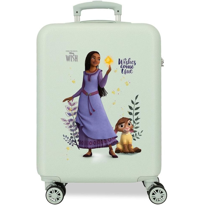 Дитяча валіза Disney Wish Come Happen, рожева, 50x38x20 см, ABS, 34 л, 1,8 кг, 2 колеса, ручна поклажа