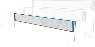 Волейбольна сітка ХУДОРА / бадмінтонна сітка-вкл. Сумка для перенесення - 76535, Біла