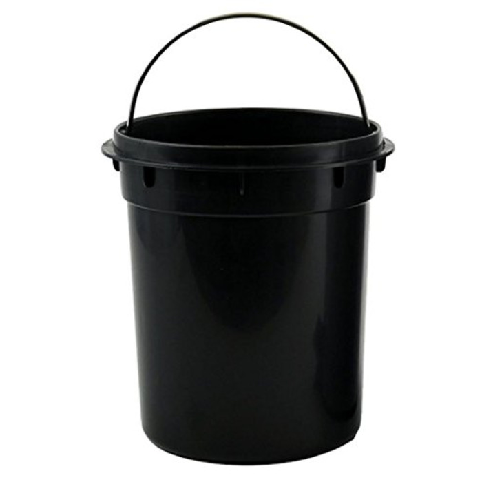 Косметичне відро Spirella Сідней Вайс відро для сміття Педаль відро для сміття-5 літрів-зі знімним внутрішнім відром (чорний)