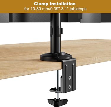 Підставка для монітора RICOO на 2 монітори, Dual Monitor Arm, TS7811, для комп'ютерів та ігор, 13-27 дюймів