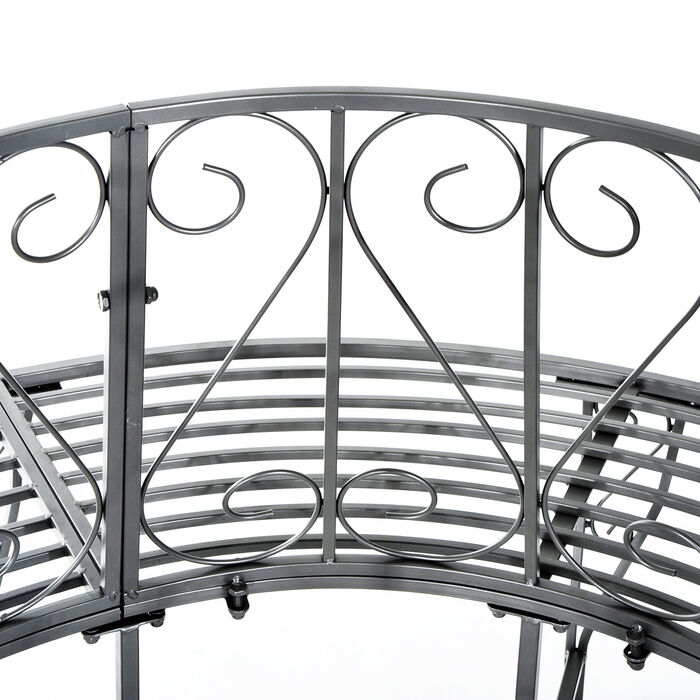 Садова банкетка Baumbank Rundbank 360° - кругла банкетка з металу, діаметром 160 см. Ідеально підходить для саду або тераси.