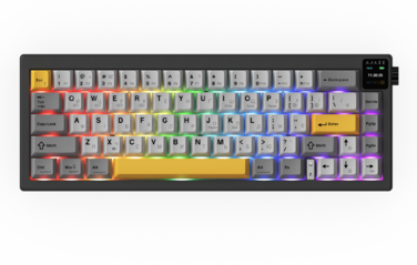 Бездротова механічна клавіатура Ajazz AK650 Flying Fish Switch - Black (AK650-FF-BGY)