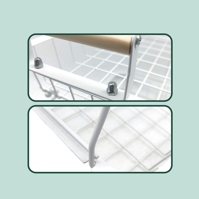 Relaxdays Двоярусний металевий фрутниця з ручками