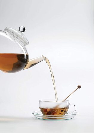 Модний скляний чайник Jena Miko в класичному дизайні зі скляним ситечком, 2 л