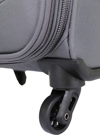 Набір валіз Beibye з тканини, сірий, з передніми кишенями та розширенням об'єму