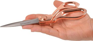 Ножиці з нержавіючої сталі Westcott 17196 20,3 см для офісу та дому (рожеве золото)