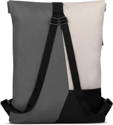 Рюкзак Johnny Urban для жінок і чоловіків - Oskar - Сучасна спортивна сумка Rolltop для спорту та подорожей - Протиугінний рюкзак - водовідштовхувальний пісок/сірий