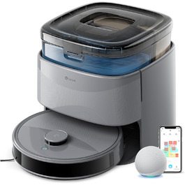 Робот-пилосос LEFANT M3 MAX: 6000Pa, вологе прибирання, лазерна навігація, антизаплутування, керування через додаток та Alexa, для тварин та килимів