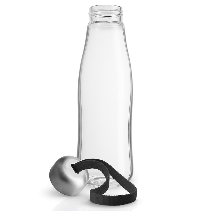 Пляшка скляна 0,5 л, прозора/чорна Eva Solo
