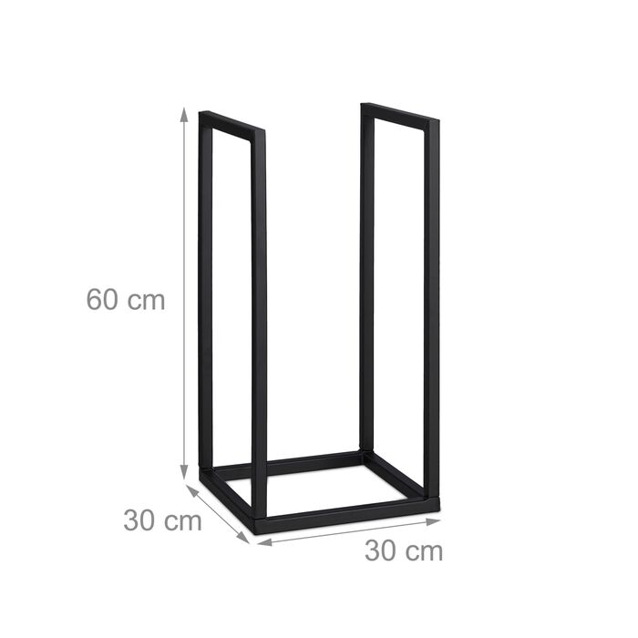 Стильна металева полиця для дров Relaxdays