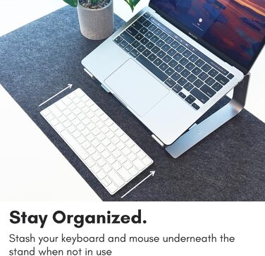 Підставка для ноутбука Macally ASTAND з алюмінію, сумісна з Apple MacBook, MacBook Air, MacBook Pro та іншими ноутбуками 10-17 дюймів. Елегантний дизайн (сірий - space gray)