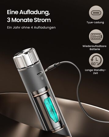 Електричний піноутворювач для молока Maestri House з регулюванням швидкості, знімний міксер з нержавіючої сталі, для лате та капучино (сірий)