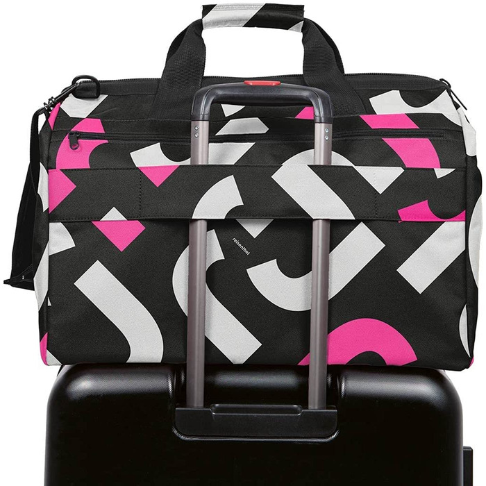 Універсальна сумка для подорожей унісекс l фірмовий яскраво-рожевий кишеню
