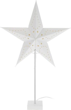 Різдвяна зірка com-four з функцією таймера-Світлодіодна зірка в якості декоративного освітлення на Різдво - Різдвяна прикраса на батарейках (світлодіод XL, підлогова лампа білого кольору)
