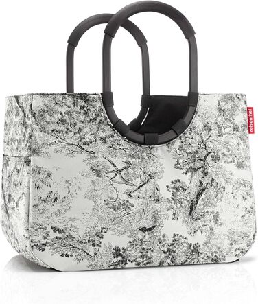 Сумка Reisenthel Loopshopper L – містка та стійка, з відділеннями з перероблених PET-пляшок, водонепроникна, сіра (Jacquard Grey)