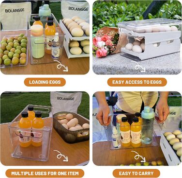 Організатор для яєць Virmate - 24 ячейки, зелений, для холодильника, з кришкою