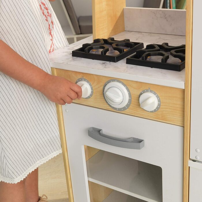 Дерев'яна дитяча кухня KidKraft Modern Day з аксесуарами, іграшкова кухня для дітей від 3 років, 53423