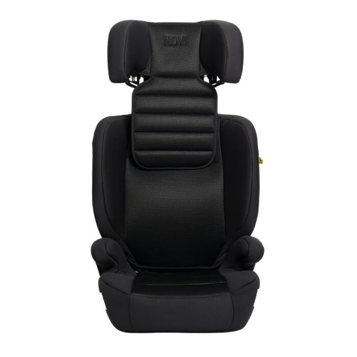 Автокрісло Novi Baby® James Premium i-Size ISOFIX для дітей 3,5-12 років, 100-150 см, регульоване, з підголівником, знімною спинкою (Чорний Go)