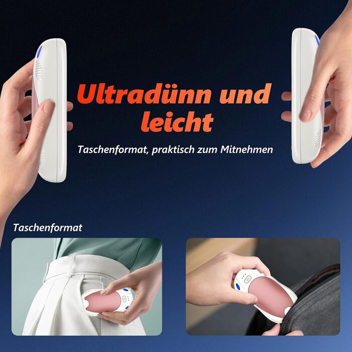 Електричні грілки для рук FANDLISS з магнітом, 10000mAh, 2 шт., з двостороннім нагрівом, USB, багаторазові, 3 режими нагріву, для активного відпочинку, гольфу, кемпінгу (рожевий)