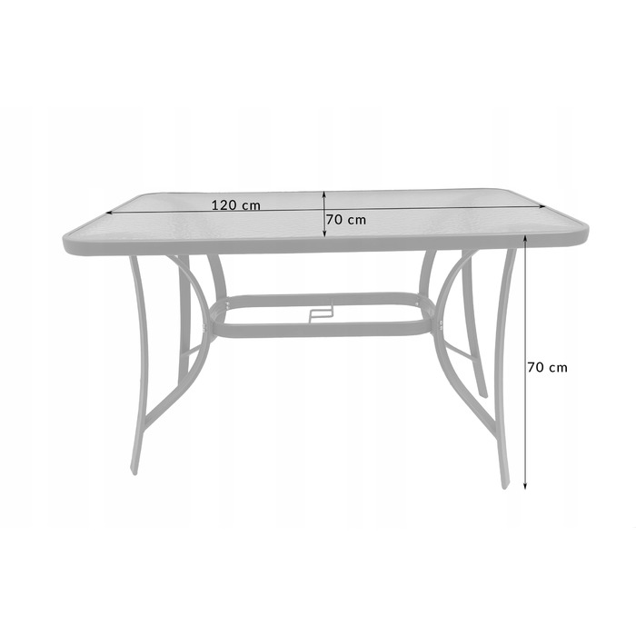 Комплект садових меблів із металу, контрастний сірий, 5 предметів