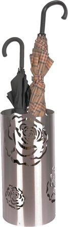 Підставка для парасольки Design Парасолька закрита, 23 x 23 см, матова нержавіюча сталь, Бренд Szagato, Зроблено в Німеччині (підставка для парасольки, тримач для парасольки, тримач для парасольки матовий) (A04 Дизайнерська троянда)