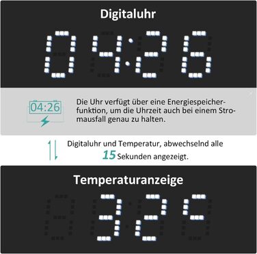 LED дзеркало для ванної кімнати EMKE, діаметр 80 см, з підсвічуванням, сенсорне керування, проти запотівання, годинник, температура, регулювання яскравості, пам'ять, нейтральне світло, чорний каркас