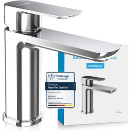 Змішувач для ванної кімнати Bächlein Mizarela, хром, з керамічним картриджем, плоский вилив, комплект для монтажу