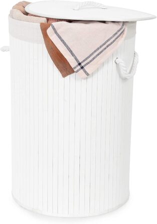 Кошик для білизни з бамбука знімний мішок - стильний аксесуар для ванної, спальні або пральні, декоративне зберігання