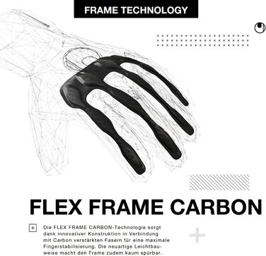 Дитячі та дорослі карбонові воротарські рукавички Absolutgrip Flex Frame (10,5, жовтий флуо/нуар)