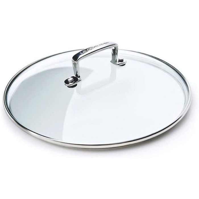 Скляна кришка Le Creuset Ø 30 см для каструль та сковород з чавуну та алюмінію, ручка з нержавіючої сталі