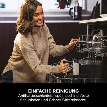 Фритюрниця Ninja Dual Zone Digital Air Fryer 9.5L, 6-в-1, 2 відсіки, Stone/Gold DZ400EUSTGD