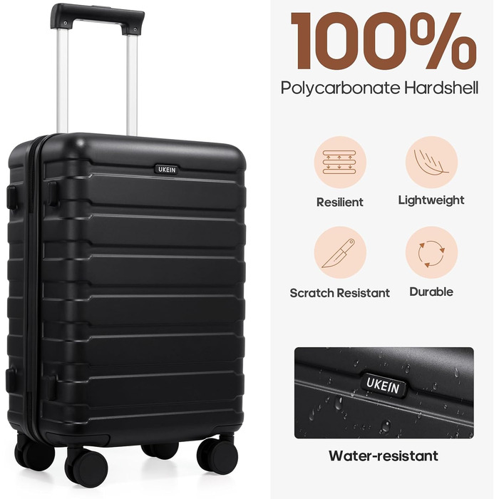 Набір валіз Roadcheer: тріо з полікарбонату з TSA-замком та аксесуарами (рюкзак, кульки, сумка для взуття)