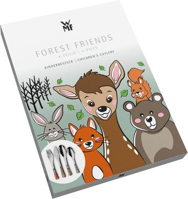 Дитячий столовий набір WMF Waldfreunde з гравіюванням імені - гарний дитячий набір посуду, подарунок на хрещення, персоналізований подарунок для дівчаток та хлопчиків від 3 років