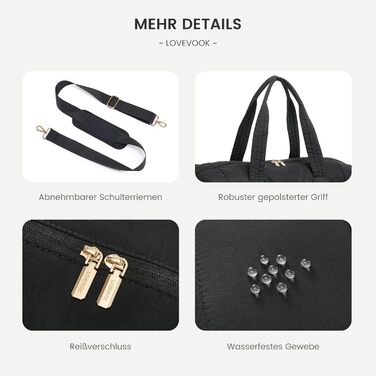 Сумка-мішок LOVEVOOK для подорожей, 52x38x25 см, 50 л (для вихідних, клініки, пологового будинку, авіаперельотів, спорту)