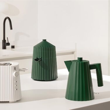 Електричний чайник Alessi Plissé MDL06/1 GR - дизайн, термопластик, 100 cl, зелений