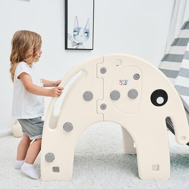 Дитяча гірка Baby Vivo Kinder Rutsche для саду та дому, пластикова, колір кава/коричневий, з закругленими кутами