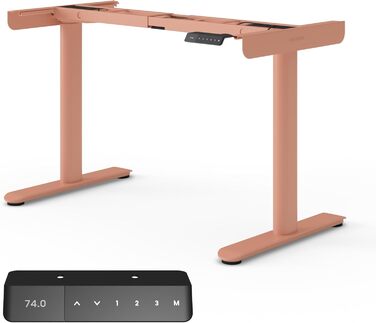 Ergotopia Desktopia One – Регульований стіл, електричний, з подвійним мотором, TÜV-сертифікований, 7 років гарантії (Apricot)