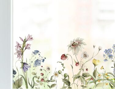Волга-креативні наклейки на вікна картинки вікна мотив віконна плівка літо весна квіти літні квіти метелики багаторазові самоклеючі захисні екрани квіти5 аркуш А3