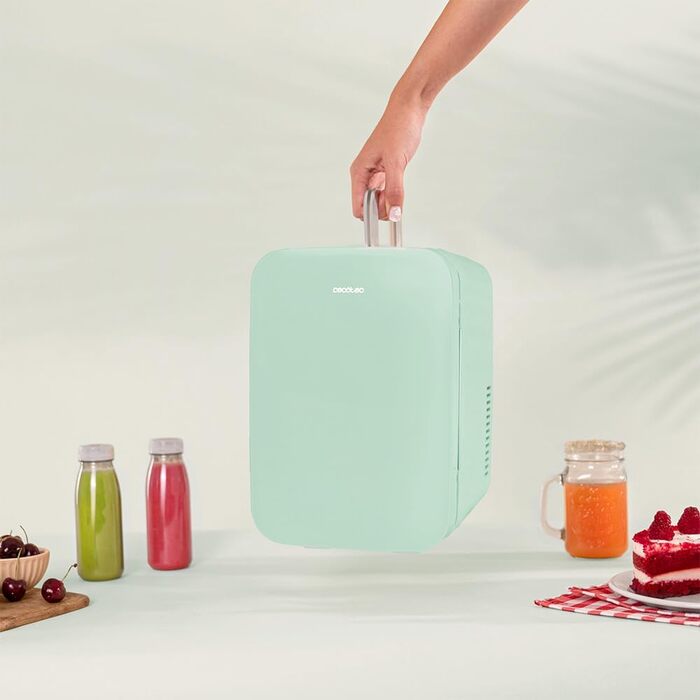 Міні-холодильник Cecotec Bolero MiniCooling Bahamas Mint, 6 л, 12V-220V, для авто та кемпінгу, охолодження та нагрівання