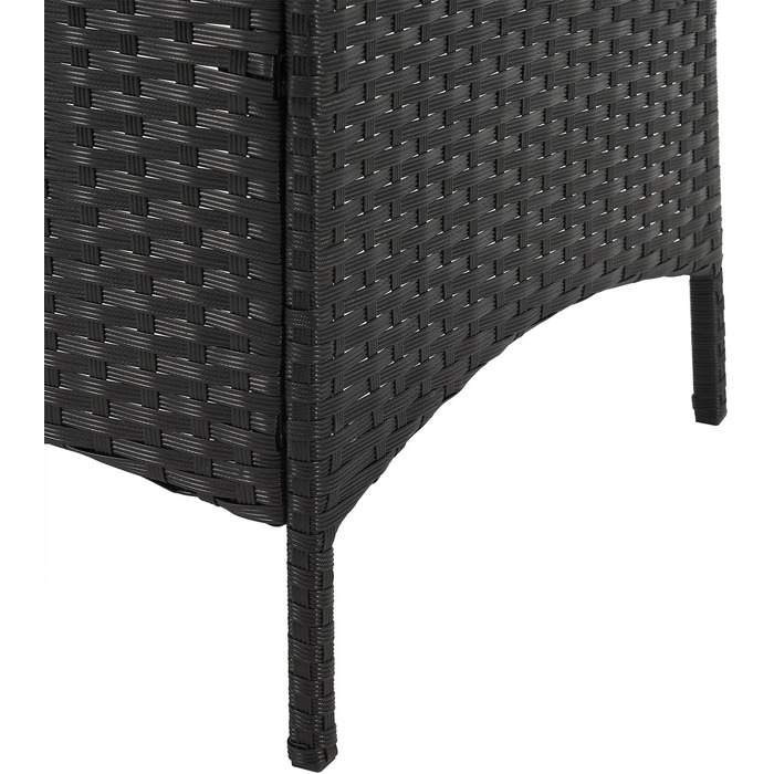 Садовий набір Gartensitzgruppe SVITA Dallas з поліротангу, 4 предмети: 2 крісла, диван на 2 місця, стіл, чорний. Комплект вуличних меблів зі сталевим каркасом та подушками