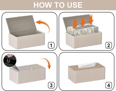 Скляниця для косметики, 25x13.5x9.5 см, PU-шкіра, сучасний дизайн, прямокутна форма, для ванної, спальні, кухні, офісу, бежевий колір