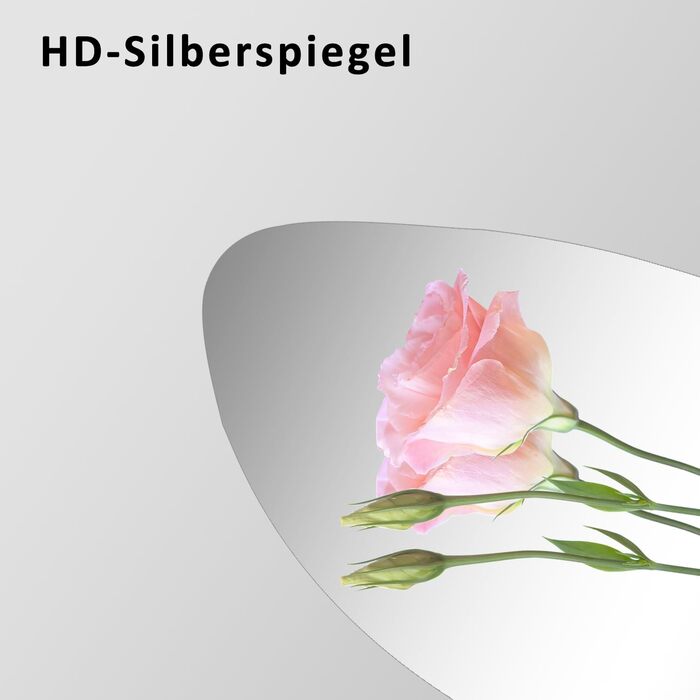 Дзеркало для ванної кімнати Boromal - Чорне, 45x70 см, Вертикальне/Горизонтальне, для ванної, вітальні, туалету