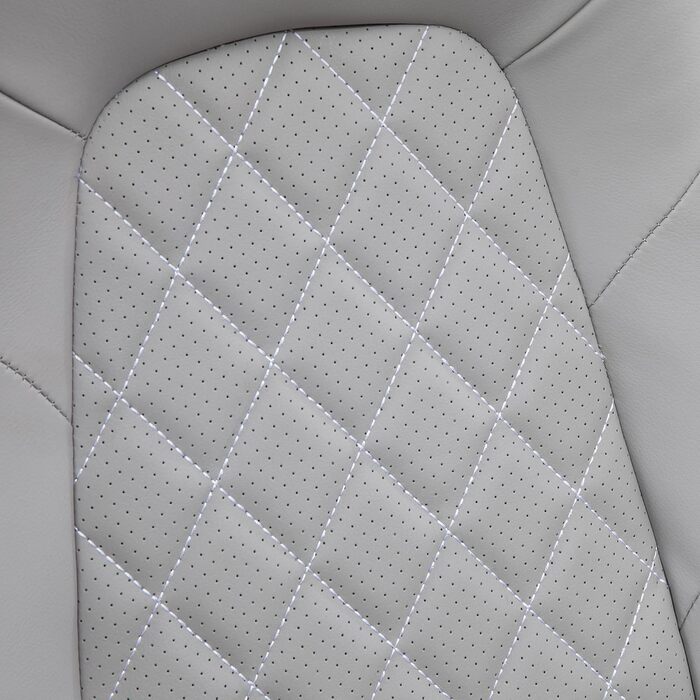 Крісло офісне Vinsetto ергономічне з регулюванням висоти та відкидною спинкою, сіре, 67x70x112-122 см